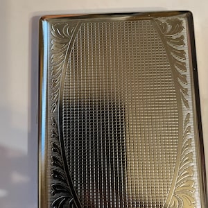 Art Deco Silver Dusseldorf 2-clip 100s Cigarette Walllet Case
