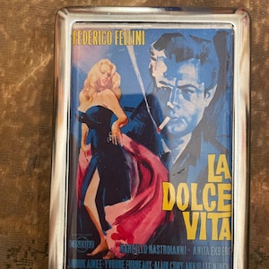 Retro La Dolce Vita Anita Ekberg Sigarettenkoker met 2 clips Zakelijke creditcard Kaartgeldhouder