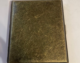 Vintage Bronze 2-clip Cigarette Wallet Case Business Credit Card Holder