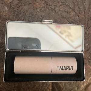 Retro Gold or Silver Victorian Fleur Lipstick Case w/ Mirror image 7