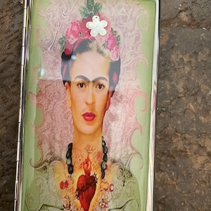 Retro Frida Corazon Heart Mirror Tissues 1-clip or 2-Clip 120s Cigarette case wallet Card Holder