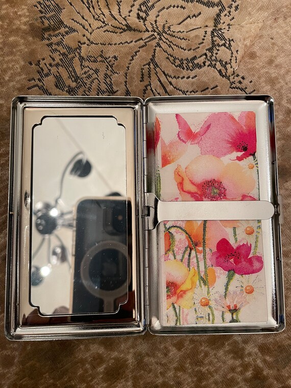 compact mirror cigarette case 1930s/40s/50s(?) "Necessaries" compact. Comes with