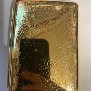 Retro Gold viktorianische Schriftrolle 2-Band Business Kreditkarte I.D. Brieftasche