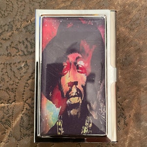 Retro Electric Jimi Hendrix Silber Business Kreditkartenhalter I.D. Gelenktasche