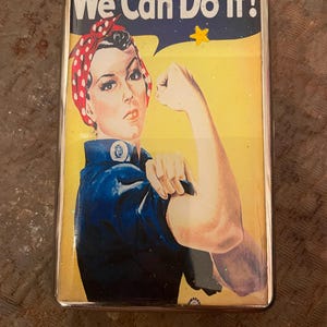 Retro Rosie the Riveter 2-Clip 100s Zigarettenetui Business Kreditkartenhalter