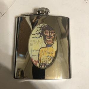 Retro Grafitti Urban Monstro Man Silverfärgad Rostfri Kolv - 177 ml