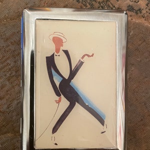 Retro Jazz Danceur 1-Clip Spiegel Business Kreditkarte I.D. Hülse Gelenke Zigarettenspitze