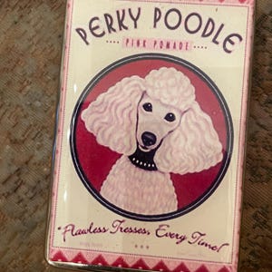Retro roze parmantige poedel 2-clips 100s koning sigaret portemonnee hoesje zakelijke creditcardhouder