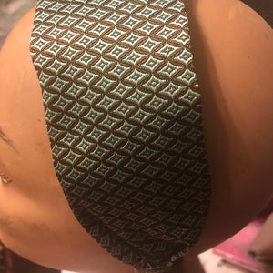 Retro Blau/Braun Harlekin Jacquard 2,7&quot; BREITES Stirnband