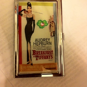 Audrey Hepburn Breakfast at Tiffany&#39;s Business Card Holder Credit Card ID Case