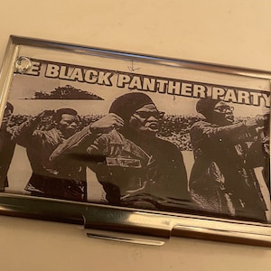 Retro Black Panther Party Silber Business Kreditkartenhalter I.D. Hülle