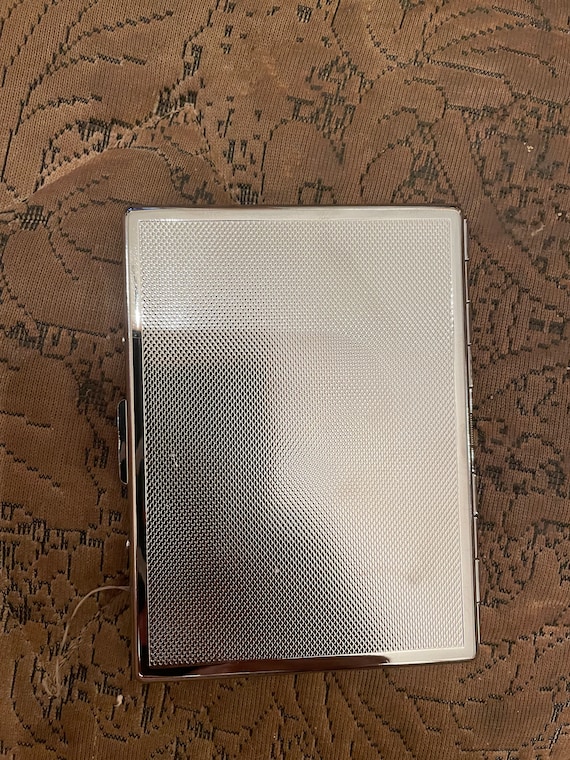 vintage cigarette holder for sale Three-Tone Silver and Gold Cigarette Case with Gold Interior and Cut-Out  Cigarette Holder