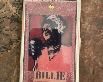 Retro Billie Holiday Sepia Dreams 2-clip 100s cigarette wallet case business credit card Holder