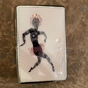 Portasigarette retrò Carnivale Noir Danceur a 2 clip 100s Porta carte di credito aziendali