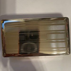 Cartera estilo art déco Kensington 120s con dos clips para cigarrillos, tarjetero de negocios