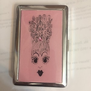 Retro Pinkaboo Glam Girl 2-Clip Regular or 100s Cigarette Credit Card I.D. Case Business Card Money Holder