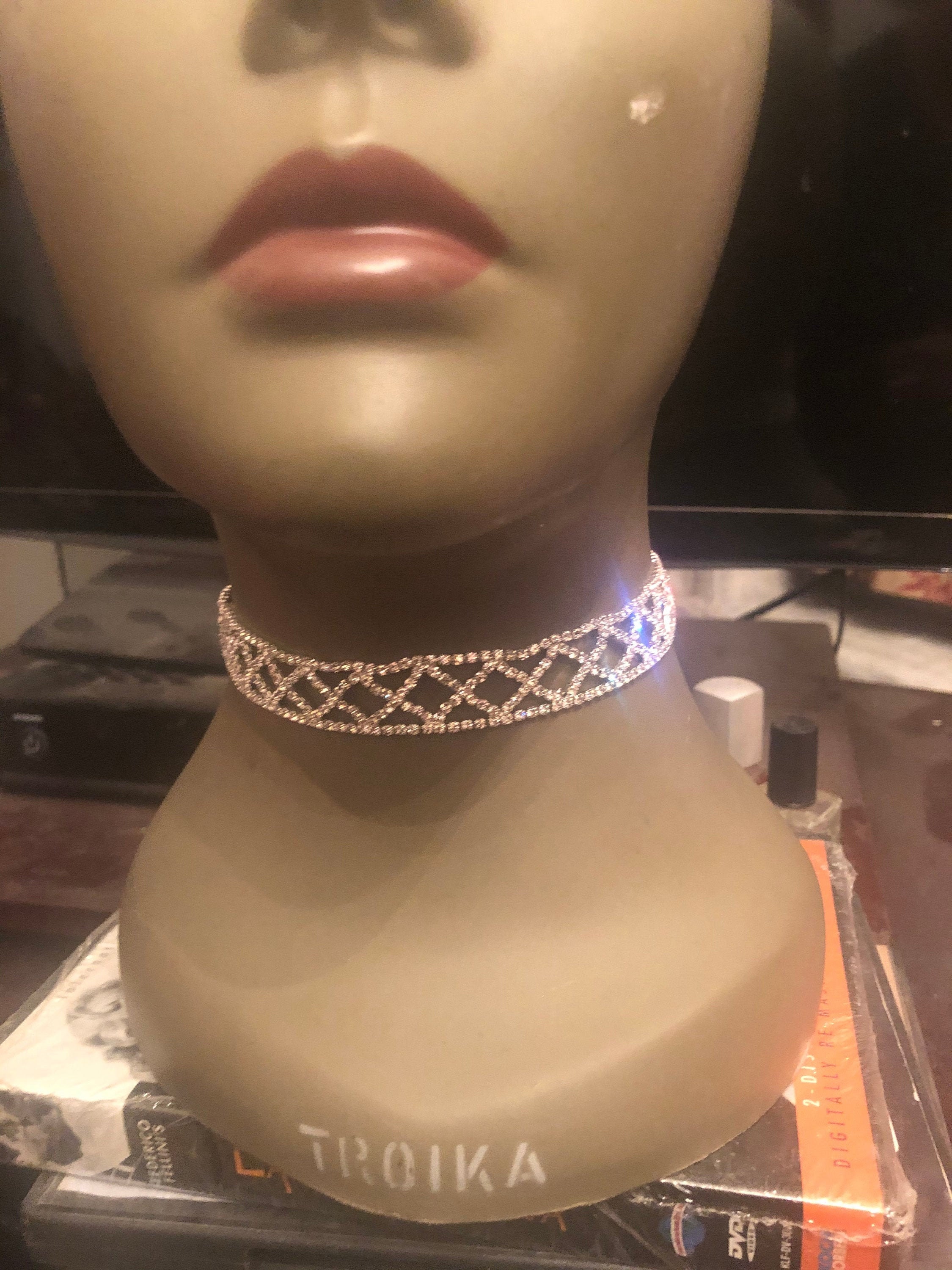 【babylclub】Jewel chocker t Round Pear 4.41 Ct Natural Diamond Open Choker Teardrop