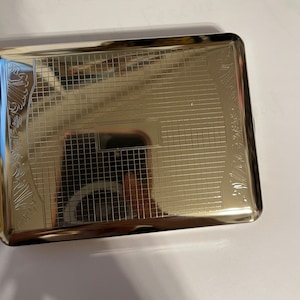 Portafoglio porta sigarette in argento tedesco Art Déco retrò con pergamena di Lipsia a 2 bande, anni 100 e 120, porta carte di credito aziendali