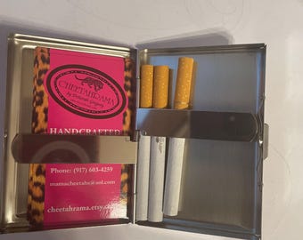 Retro Elvis 2-clip Regular Size Cigarette Case Business Credit Card I.D.  Holder