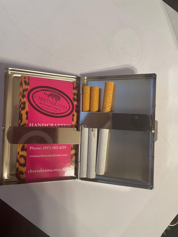 elvis cigarette case Retro Elvis 2-clip Regular Size Cigarette Case Business Credit Card I.D.  Holder
