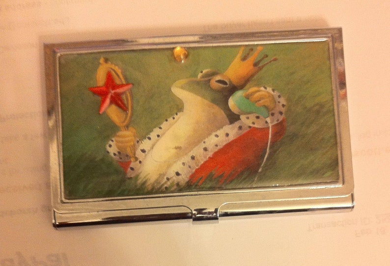 Retro Royal Frog Business Card Holder Credit Card Case image 1