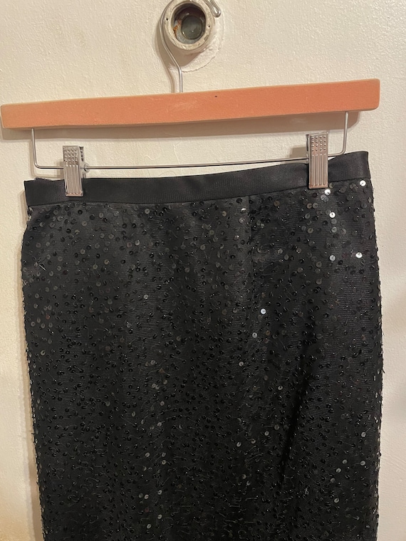 Vintage Bloomingdales Sutton Studio Black Sequin S