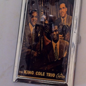 Retro Nat King Cole Trio Jazz Visitenkartenhalter Kreditkartenetui
