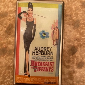 Audrey Hepburn Frühstück bei Tiffany Spiegel Taschentücherhalter oder 120s Zigaretten 2-Clip Etui Business Kreditkartenhalter