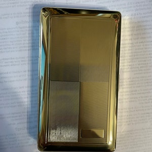 Gold Art Deco Trafalgar Square Schriftrolle 120er Jahre 2-Clip Zigarettenetui Business Kreditkartenhalter