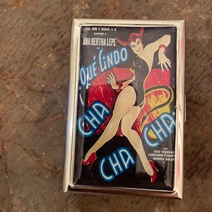Retro Que Lindo Cha Cha 2-Clip reguläre Größe oder 100s Zigarettenetui Business Kreditkartenhalter