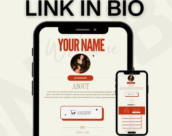 Canva Link in Bio Template, Editable Creator Bio Link Website, Instagram TikTok Landing Page, Amazon Storefront, UGC Affiliate Template
