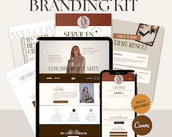 Canva Website Template for Coach, Coach Brand Kit, Canva Link in Bio, Portfolio Landing Page for Coach, Instagram Templates, Personal Brand
