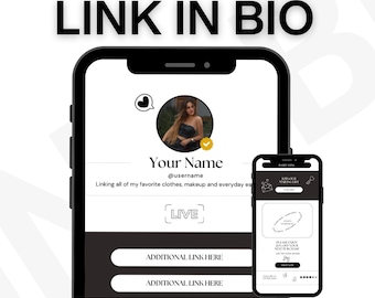 Canva Link in Bio Template, Editable Bio Link Website, Influencer Affiliate Landing Page, Amazon Storefront,UGC Creator Instagram TikTok Bio