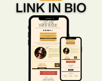 Canva Link in Bio Template for Coaches, Editable Coaching Website Template, Life Coach Landing Page, Instagram TikTok Bio Link, Mentor web