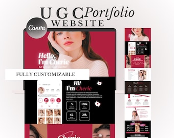 Modèle de portfolio Canva UGC — Marque personnelle et site de créateur