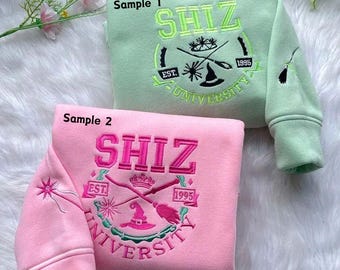 Camisa bordada do musical do filme Wicked da Universidade Shiz, moletom Elphaba & Glinda, moletom com capuz Defying Gravity, presente para amantes da Broadway