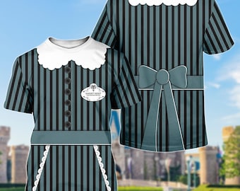Ghost Host Maid Costume 3D Tshirt, Haunted Mansion Sweatshirt, Halloween Cosplay Hoodie, Halloween Cosplay For Her, Costume Cosplay Gif