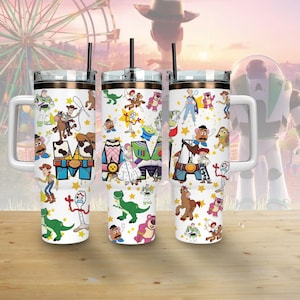 Toy Story 5 Mama 40oz Stanley-beker, Buzz Lightyear en Woody Planet-beker, Disney Cartoon-beker, Toy World-beker, cadeau voor moeder