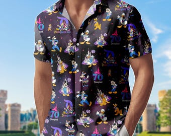 Disneyland 70th Anniversary Hawaii Shirt, Mickey Disneyland 70th Anniversary Man Shorts, Disneyland Summer Shirt