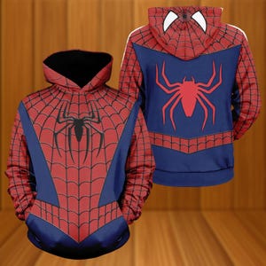 SpiderMan Costume Hoodie, Spiderman Cosplay Costume Jogger, Spider Man Movie Shirt, Spidey Costume, Superhero Cartoon, Gift For Him