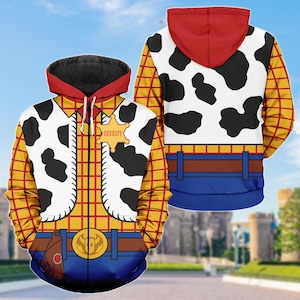Woody Costume 3D Tshirt, Cowboy Sheriff Cosplay Sweatshirt, Toy Story Cosplay Hoodie, Halloween Disney Outfit, Halloween Costume Gift