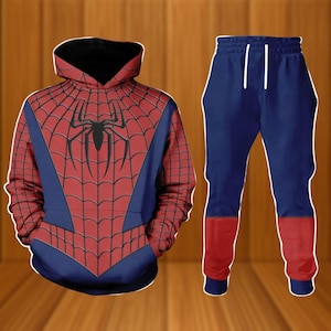 SpiderMan Costume Hoodie, Spiderman Cosplay Costume Jogger, Spider Man Movie Shirt, Spidey Costume, Superhero Cartoon, Gift For Him