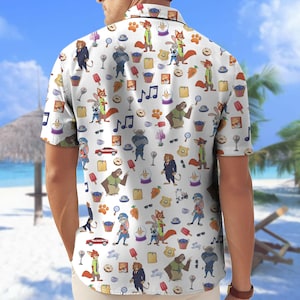 Disney Zootopia Hawaiian Shirt, Judy And Nick Shirt for Men Women, Disney Animal Characters Shirt, Zootopia Summer Gift For Fans