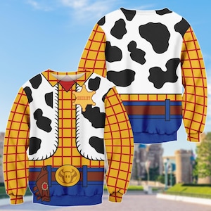 Woody Costume 3D Tshirt, Cowboy Sheriff Cosplay Sweatshirt, Toy Story Cosplay Hoodie, Halloween Disney Outfit, Halloween Costume Gift