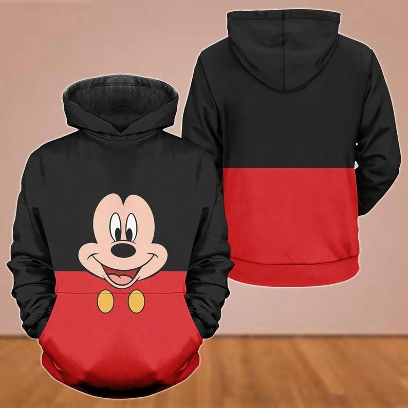Disney Mickey Mouse 3D Shirt, Mickey Mouse Cosplay Hoodie, Halloween Mickey Shirt, Mickey Cosplay 3D Tshirt, Halloween Gift, Costume Gi