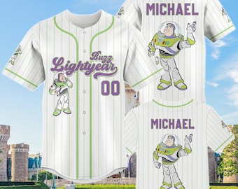 Individuelles Buzz Lightjahre Baseball Jersey, Individuelles Space Ranger Shirt, Toy Story Passendes Outfit, Disney Trip T-Shirt