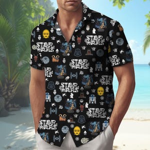 Disney Star Wars Hawaiian Shirt, Disney Star Wars Shirt for Men Women, Retro Star Wars A New Hope Faded, Disneyworld Summer Shirt