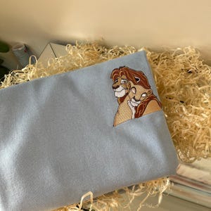 The Lion King Couple Embroidered Sweatshirt, Simba and Nala Shirt, Disney Couple Sweater, Cute Cartoon Hoodie, Gift For Him and Her