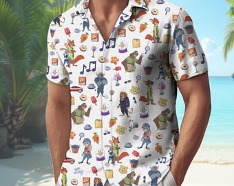 Disney Zootopia Hawaiian Shirt, Judy And Nick Shirt for Men Women, Disney Animal Characters Shirt, Zootopia Summer Gift For Fans