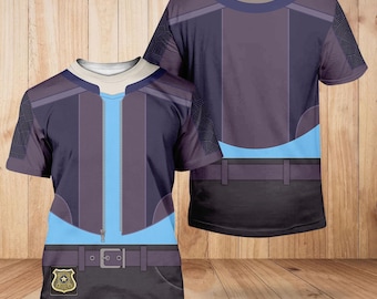 Judy Hopps Costume 3D TShirt, Zootopia Police Officer Hoodie, Judy Hopps Cosplay Halloween 3D Tshirt, Zootopia 2 Costume Cosplay Gift